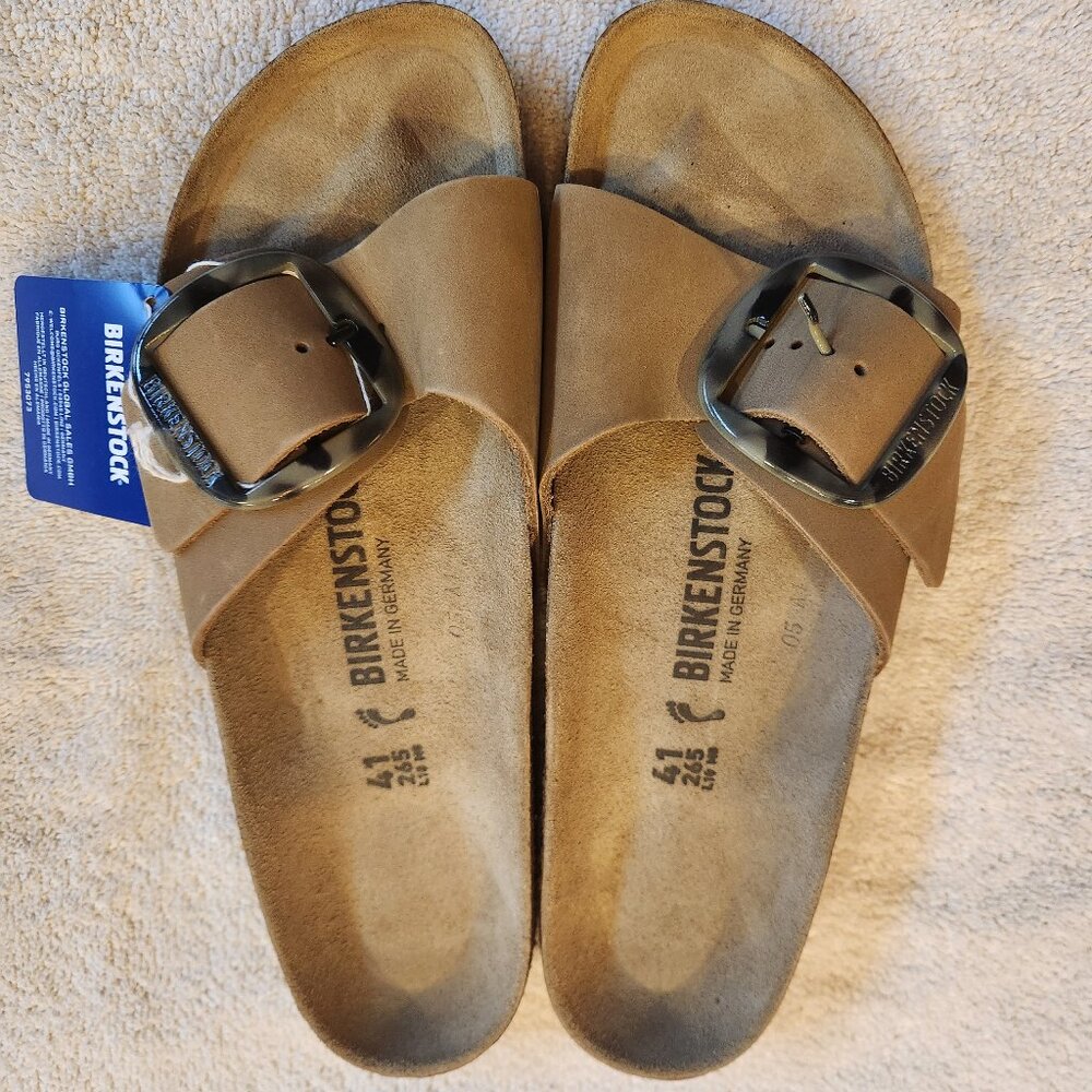 Birkenstock Women's Leather Madrid Big Buckle Tortoise (Torty)
